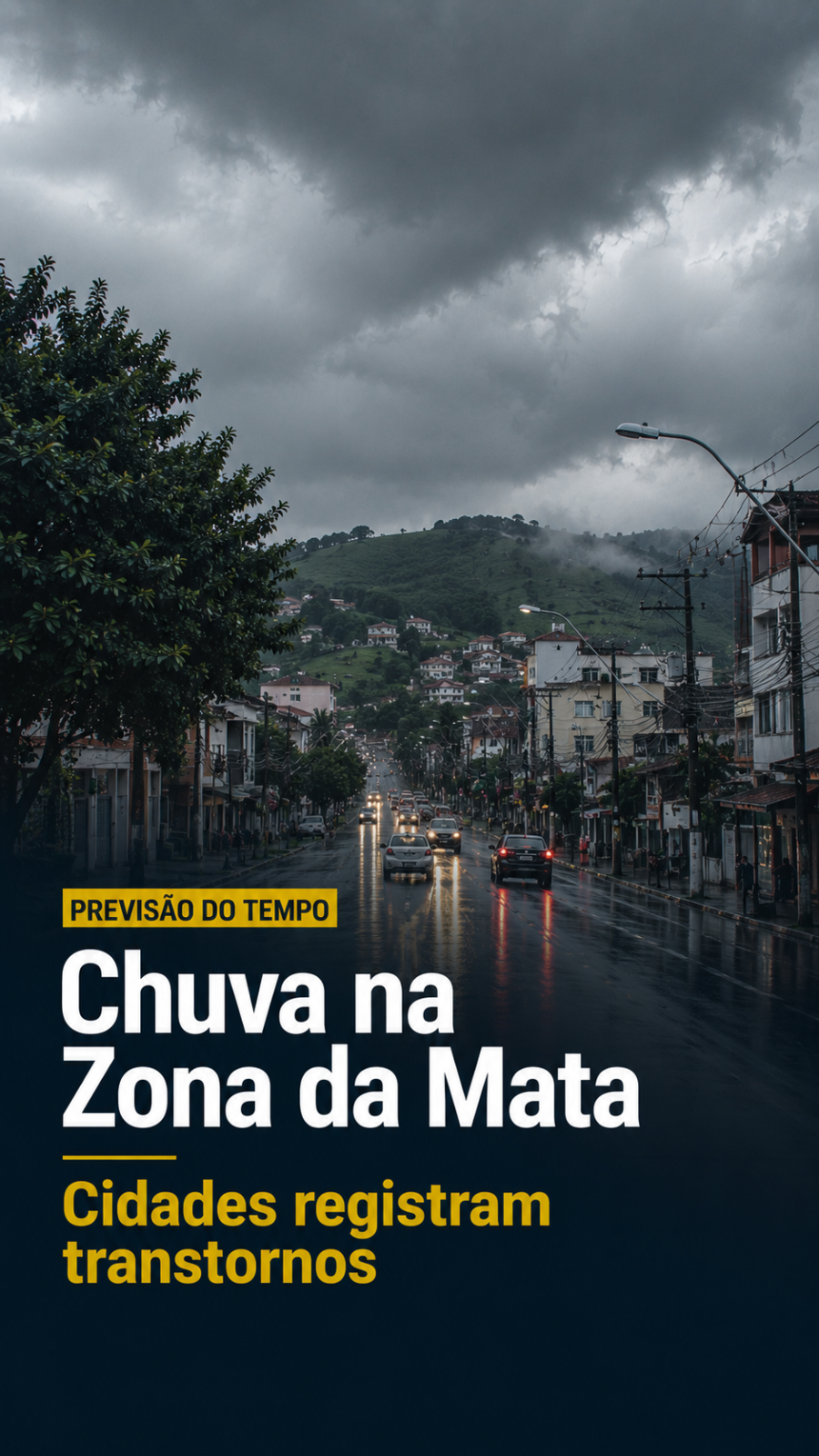 Chuva causa transtornos na Zona da Mata e mantém cidades em alerta nesta quarta-feira