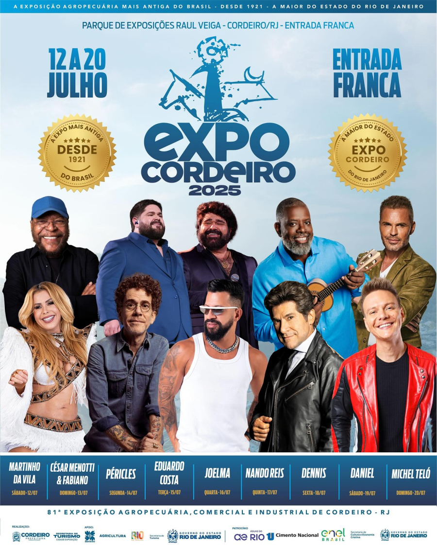 Exposição de Cordeiro chega à 81ª edição com shows gratuitos e programação para toda a família