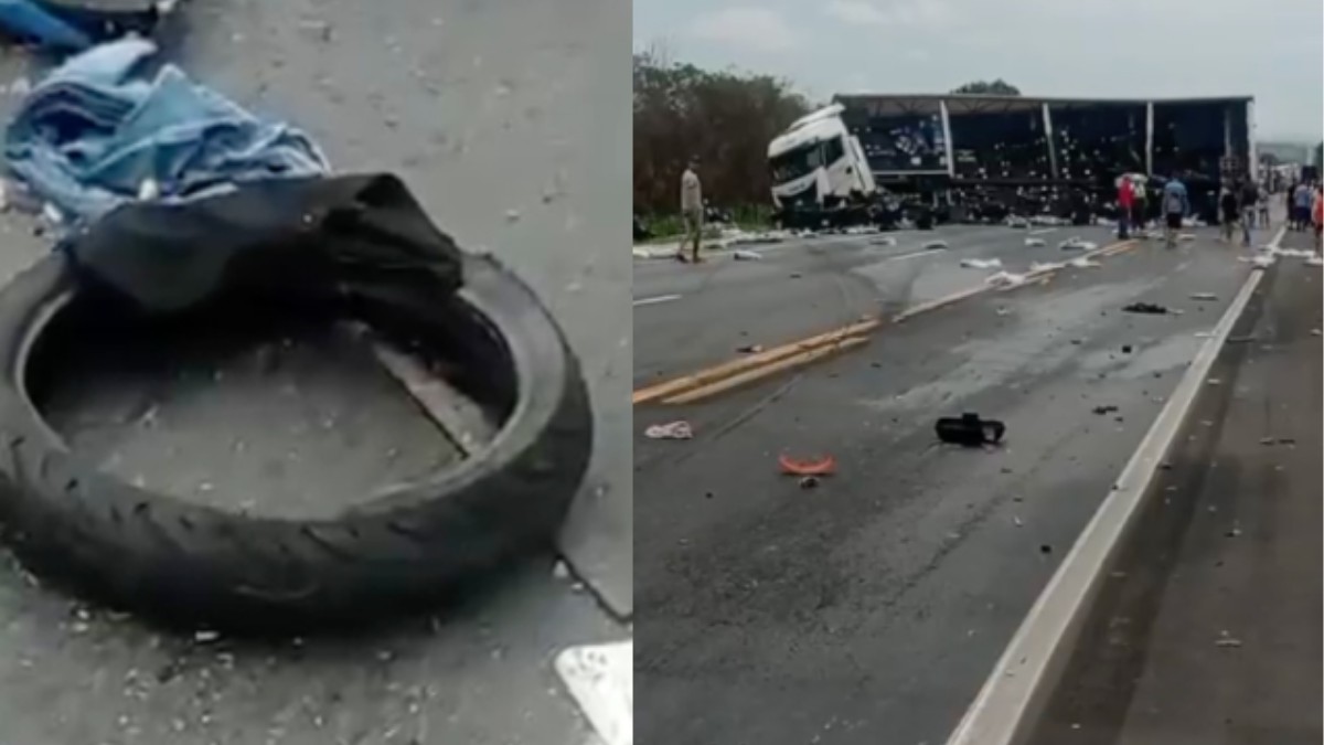 Motociclista morre em colisão frontal com caminhão na MGC-135