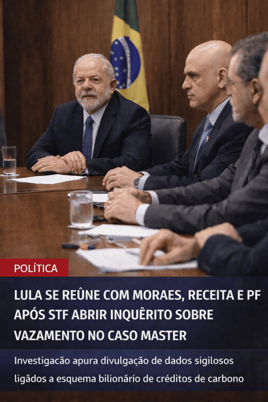Lula se reúne com Moraes, Receita e PF após STF abrir inquérito sobre vazamento no caso Master