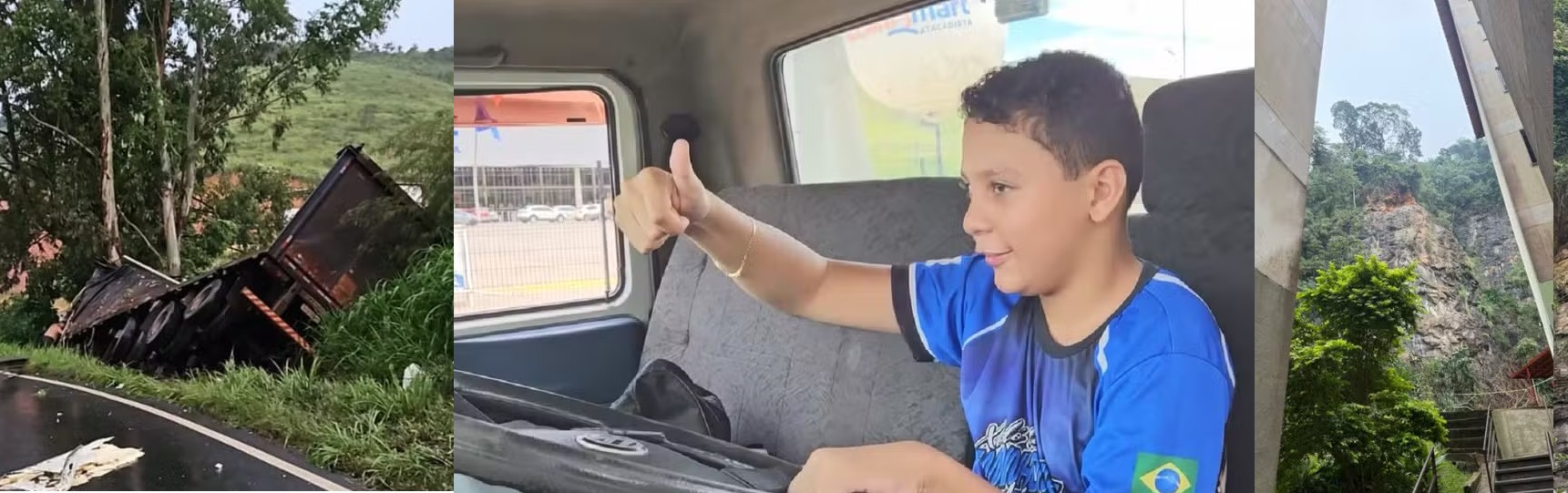 Você viu? Acidente interdita BR-267, novos deslizamentos no Morro do Cristo e adolescente 'xodó' dos caminhoneiros