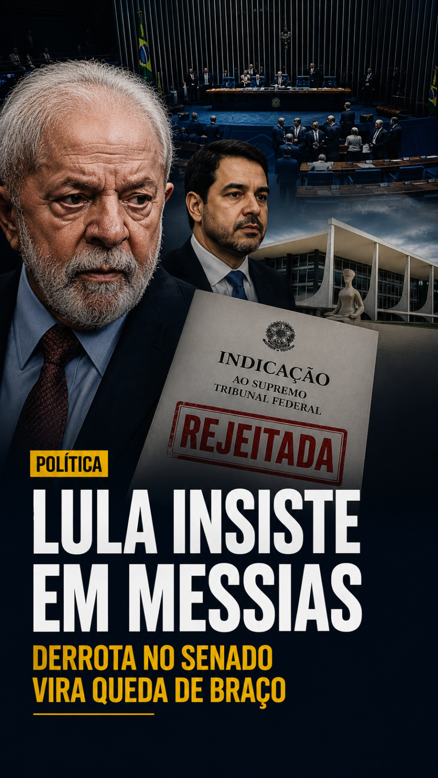 Lula não engole derrota no Senado e insiste em Messias para o STF