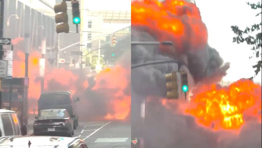 Carro pega fogo e explode próximo ao Touro de Wall Street em Nova York; veja vídeo