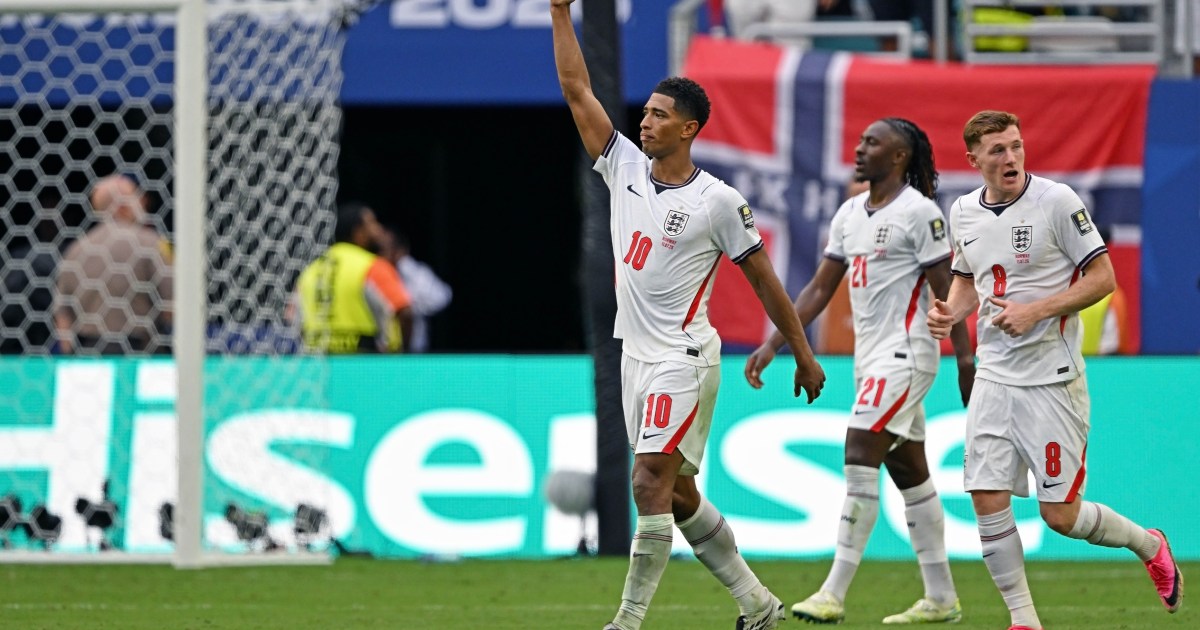 Bellingham brilha e Inglaterra elimina a Noruega na prorrogação