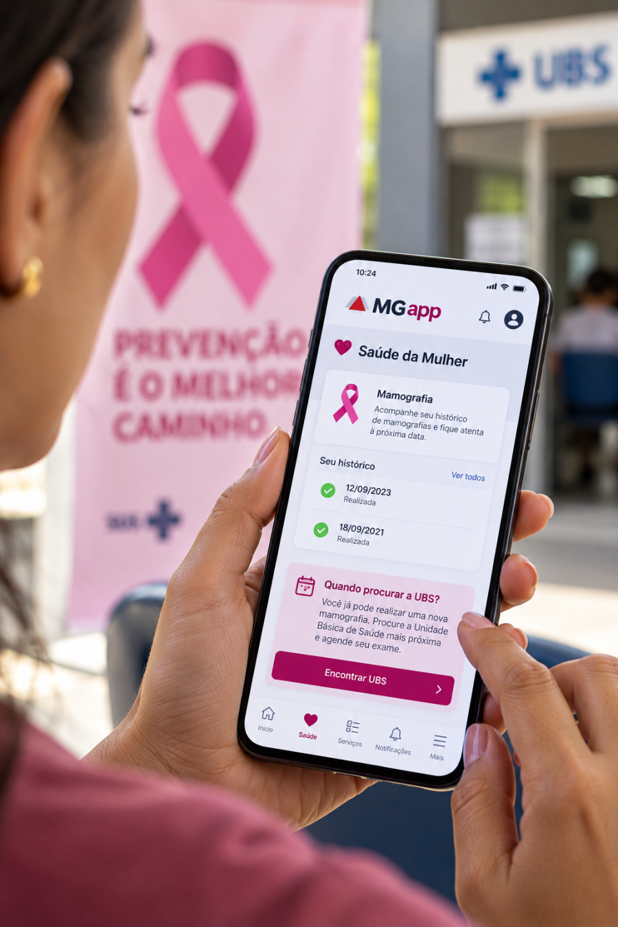 MG App passa a mostrar histórico de mamografias e avisa quando procurar a UBS