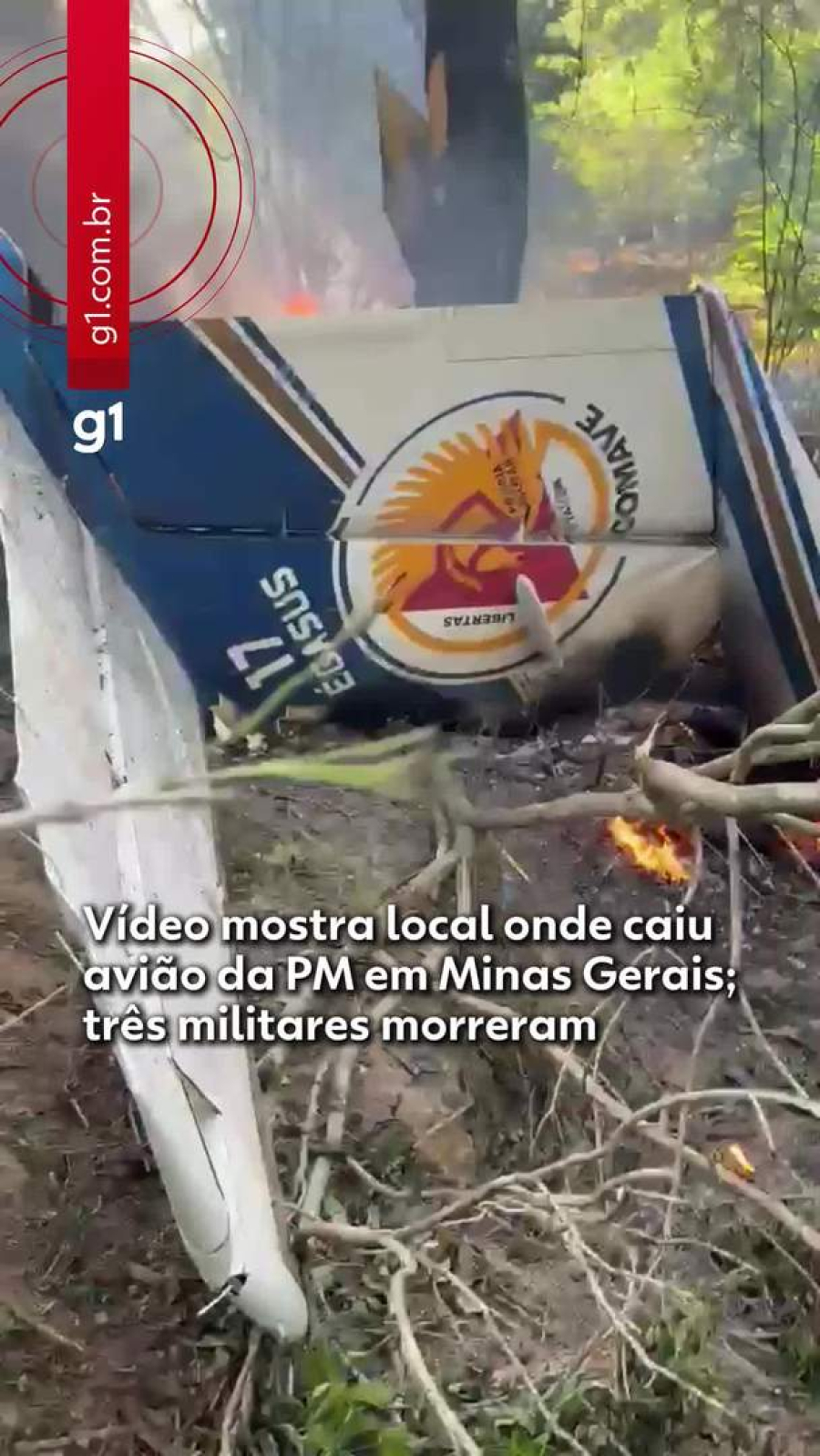 Queda de avião da PMMG mata três militares no Vale do Aço